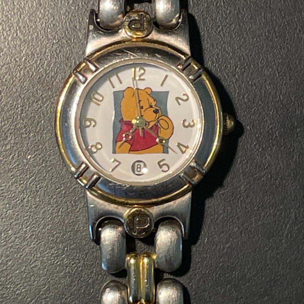 Vintage Disney Winnie the Pooh Bear gold silver rare watch - Picture 8 of 10